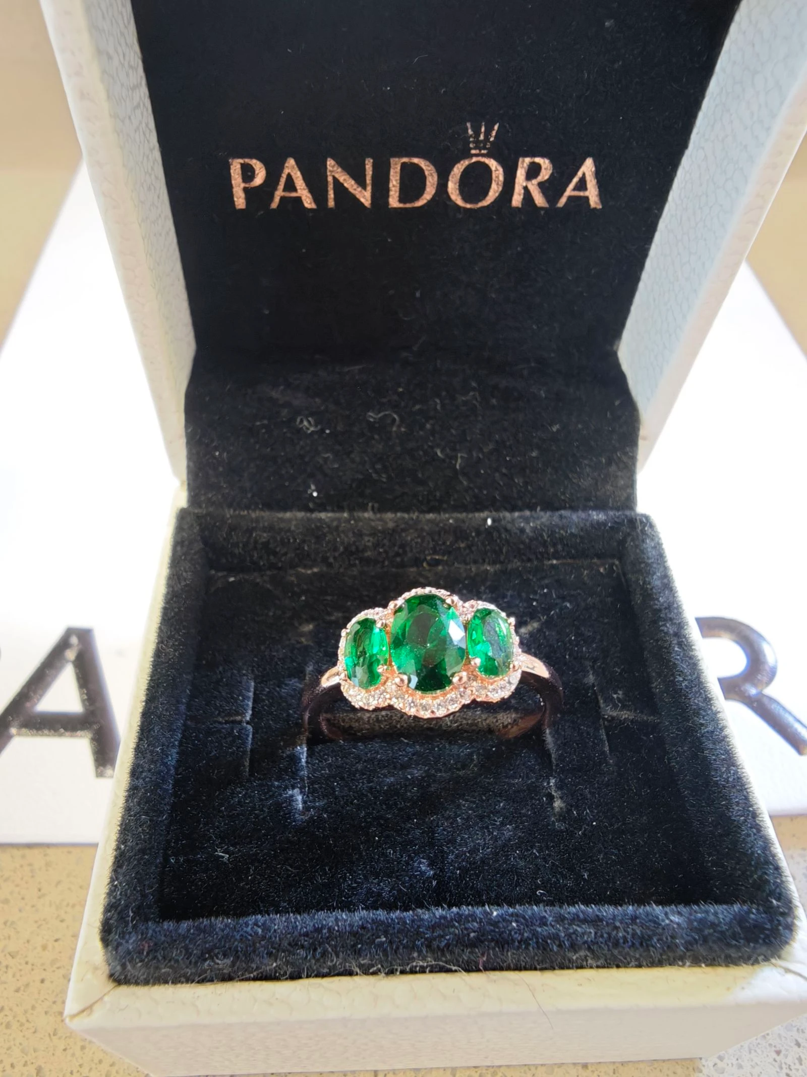 Anel Pandora Três Pedras Vintage – photo 2